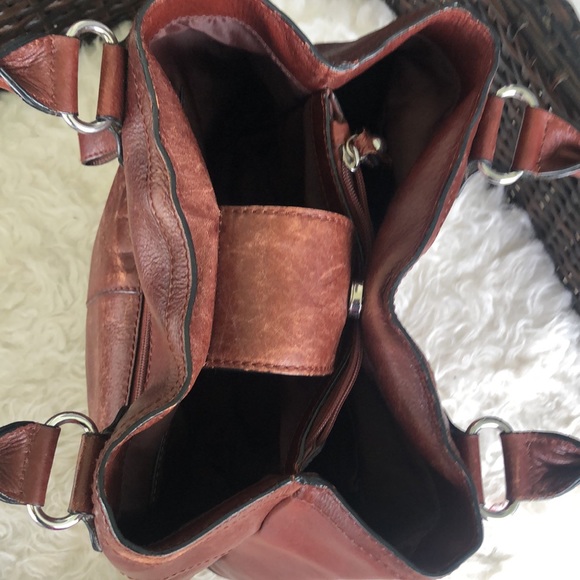 Wilson Leather | Brownish Red Leather Medium Large Tote Bag - Picture 9 of 16